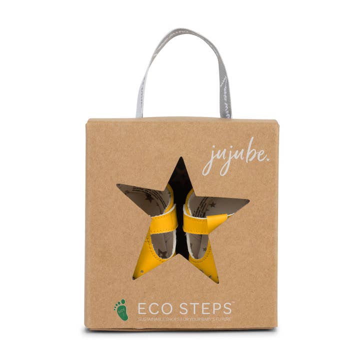 JuJuBe - Wholesale Crib Shoes - Baby - Eco Steps - Mary Jane Sunflower Yellow6