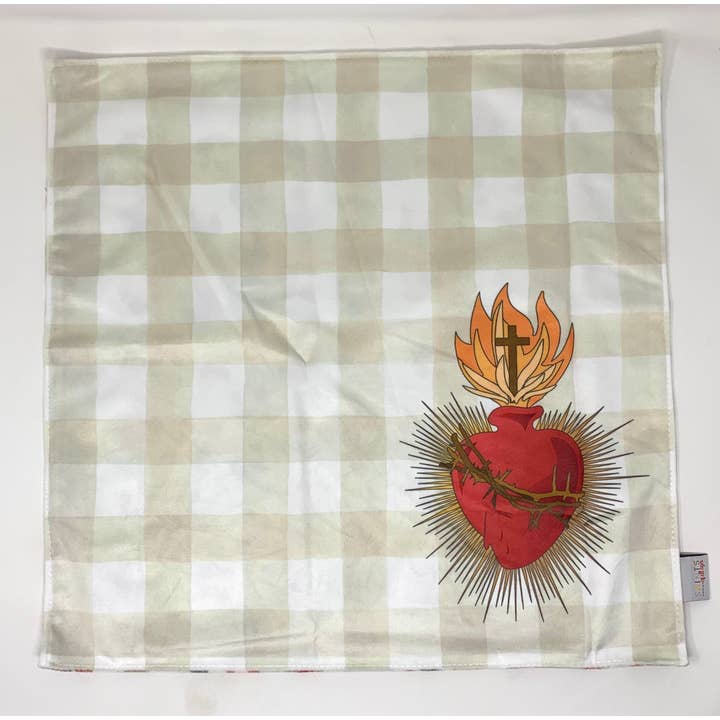 Meyer Market Designs - Wholesale Throw Blanket - 18" Sacred heart of Jesus Ultra Soft Lovey Blanket. Baby Prayer Mini Blanket. Sacred heart of Jesus Lovie Blanket. Catholic Baptism Baby
