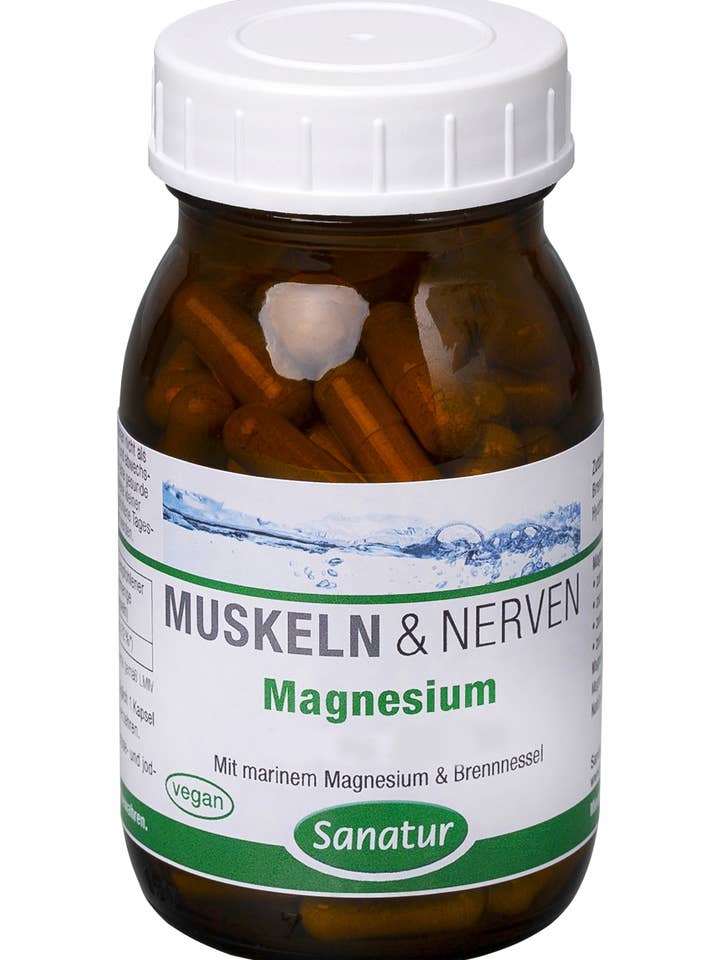 Magnesium 180 Kapseln, MUSKELN & NERVEN* für den Großhandel von Sanatur GmbH