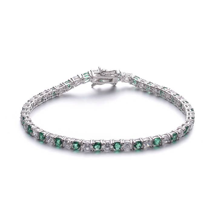 Sterling Silver Cubic Zirconia Bracelet(780-4-E) for wholesale by Genevive