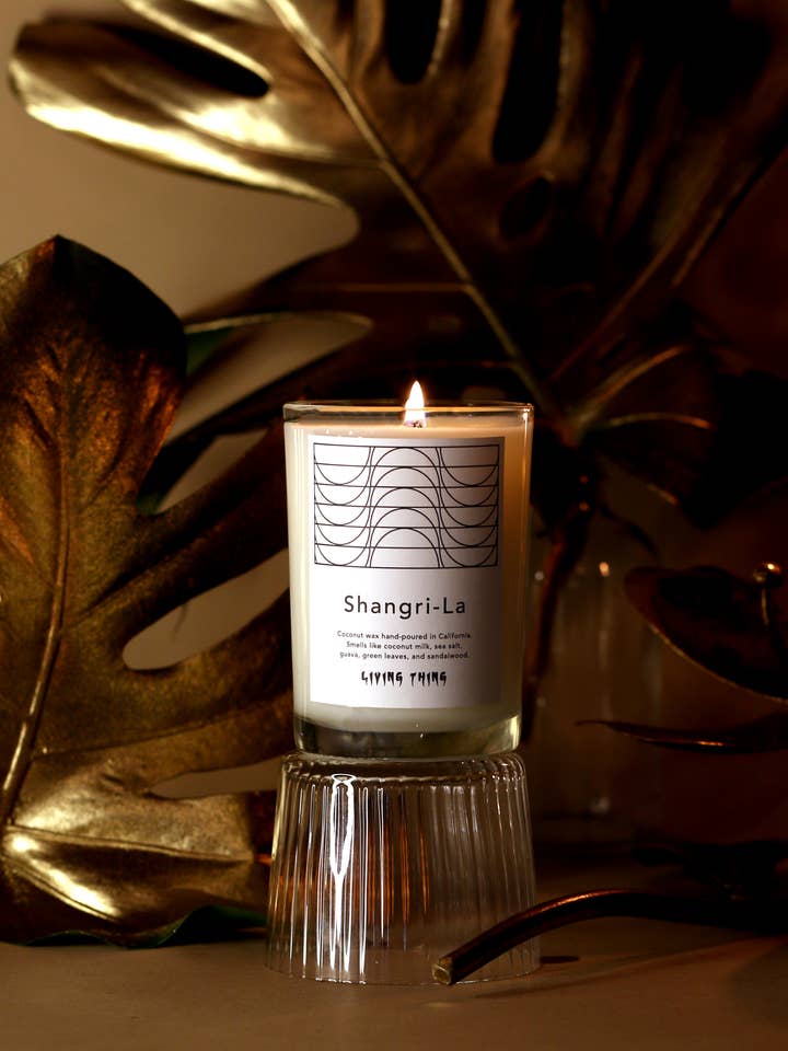 Shangri-La: Guava, Coconut + Sandalwood Tropical Candle for wholesale by Living Thing