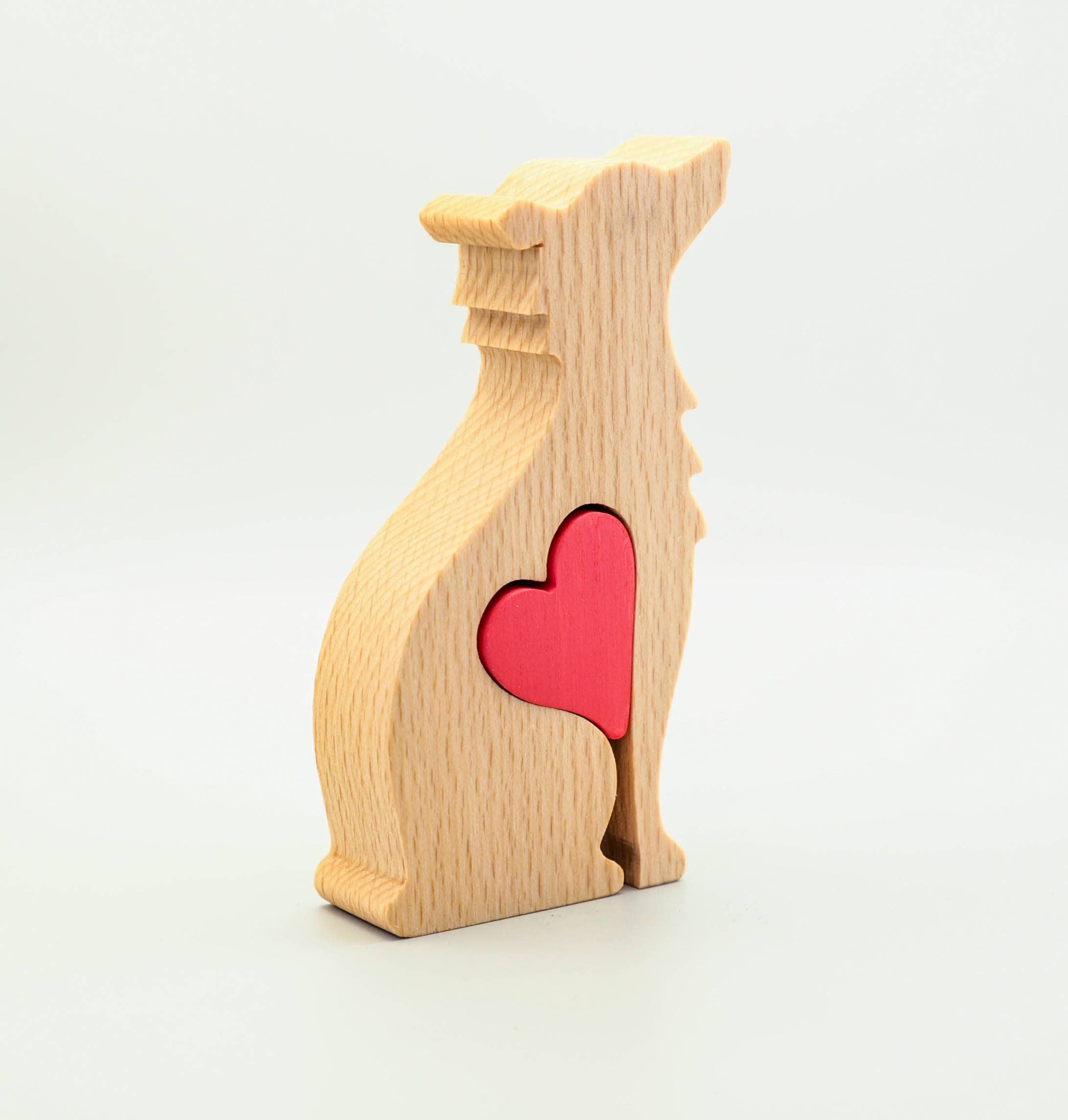 Wood Metamorphosis - Wholesale Decorative Figurine - Border Collie - Minimalistic wooden dog figurine keepsake3