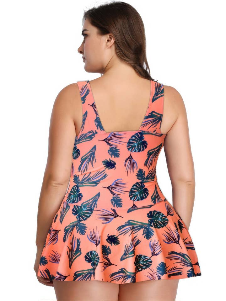 CC Wholesale Clothing - Wholesale One Piece Swimsuit - Women's - Plus Size Solid Ruffle V Neck Fit Swimsuits20