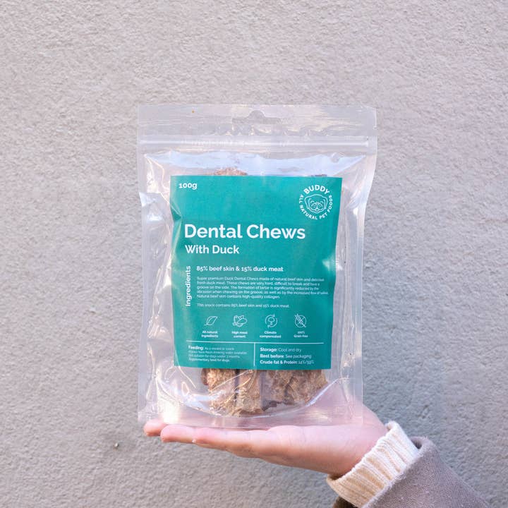 Dental Chew - Duck 100g for wholesale by Buddy Pet Foods