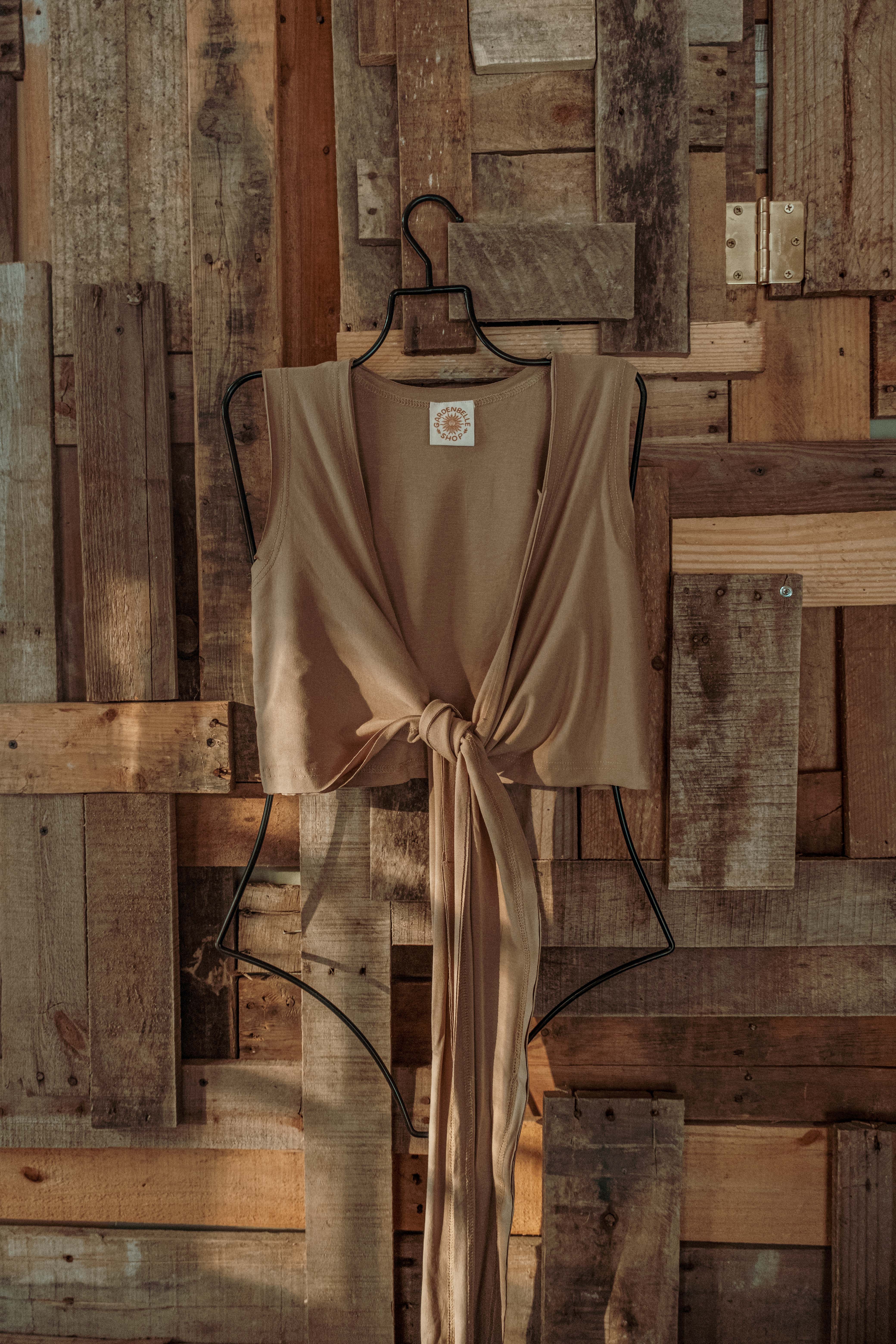 Gardenbelle Shop - Vente Chemisier – femme - Haut cache-cœur extensible Yoga EcoVero, style bohème1