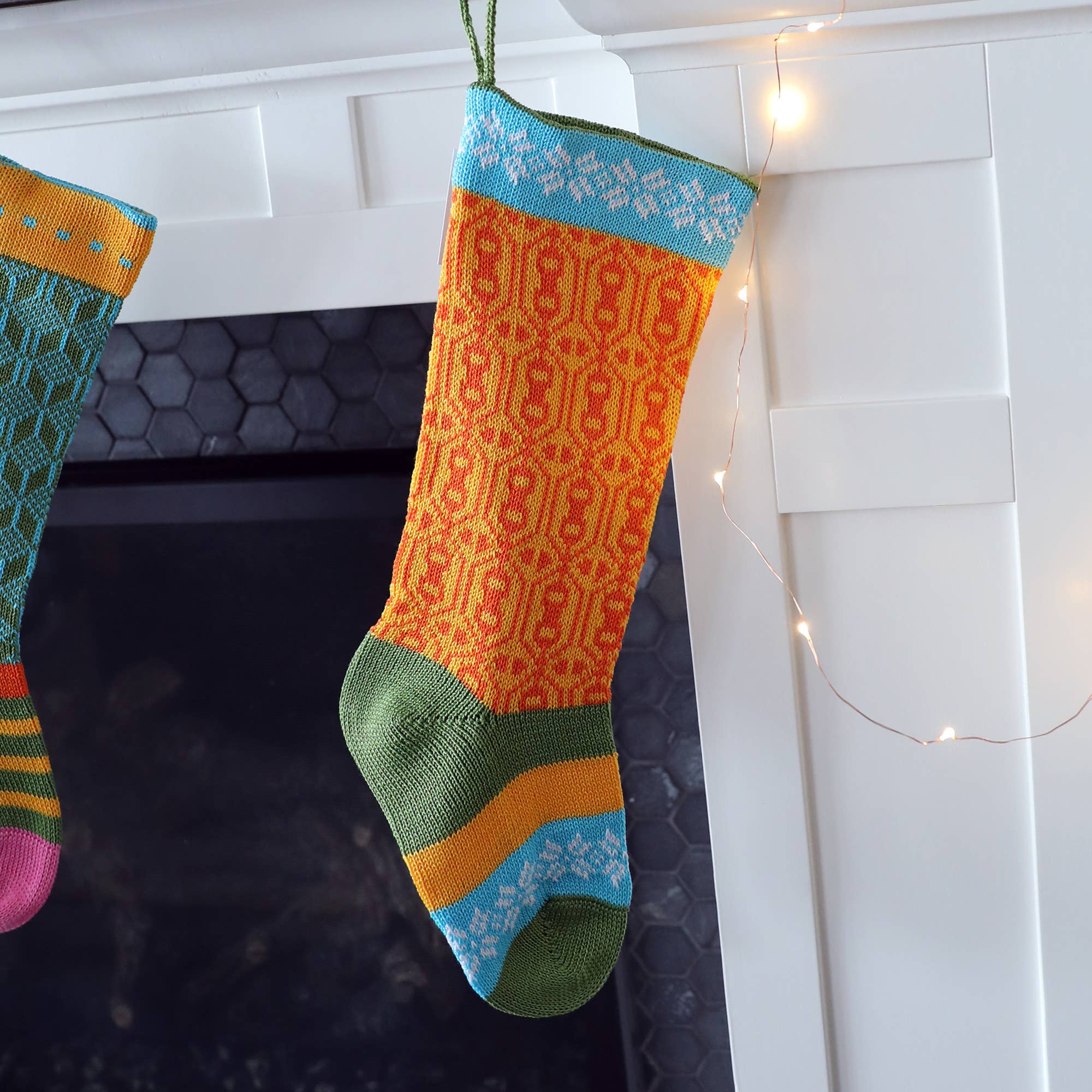 Melange Collection – Großhandel Weihnachtsstrumpf – Bunter Strumpf - Gelb1