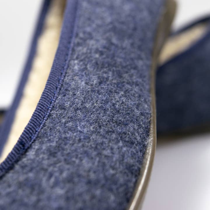 HAIKON HADA - Wholesale Slippers - Women's - Marine felt ballerinas. Recycled house slippers.7