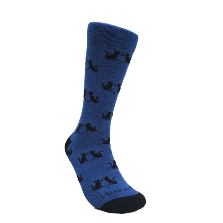 Sock Panda - Wholesale Socks - Unisex - Cat Silhouette Pattern Socks from the Sock Panda (Adult Large)