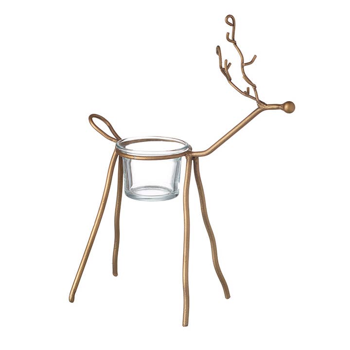 METAL REINDEER T LIGHT HOLDER (A) for wholesale by Heaven Sends
