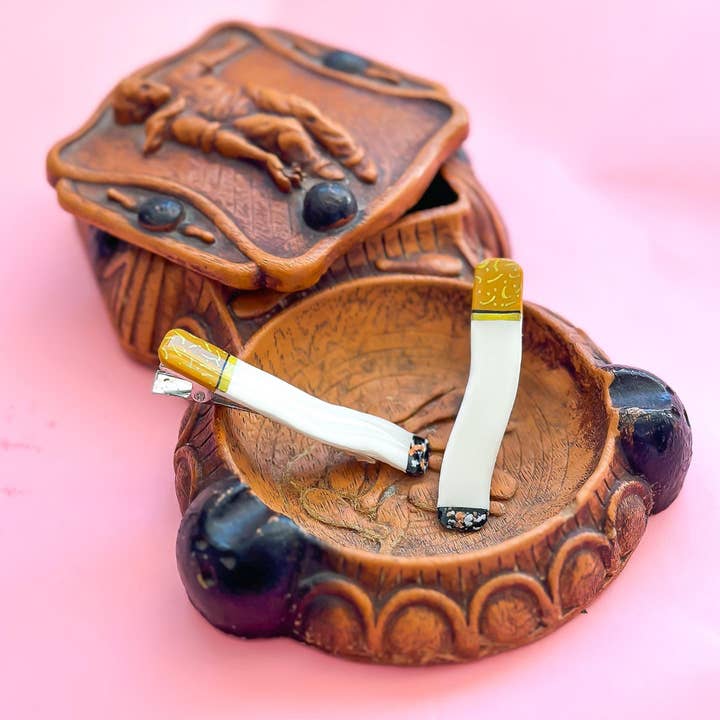 Night Moves Atelier - Wholesale Hair Clip - Women's - Cheeky Ciggie Cigarette Clay Hair Clips1