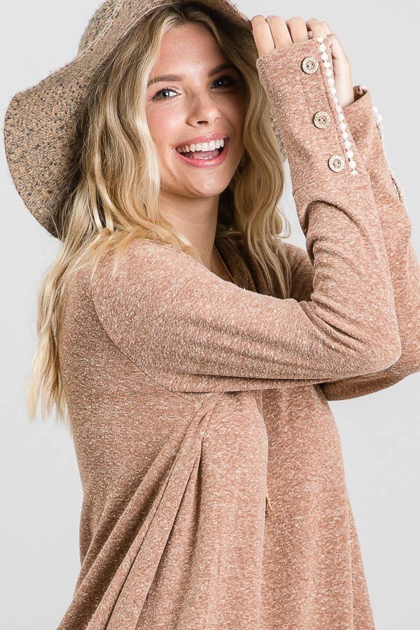 JADE BY JANE - Wholesale Tunic - Women's - ASYMMETRIC TUNIC WITH WRIST DETAIL35