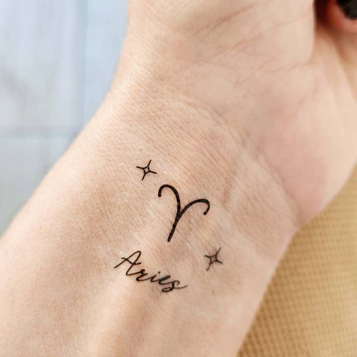 zodiac sign Aries temporary tattoo (set of 4) for wholesale by encredelicate