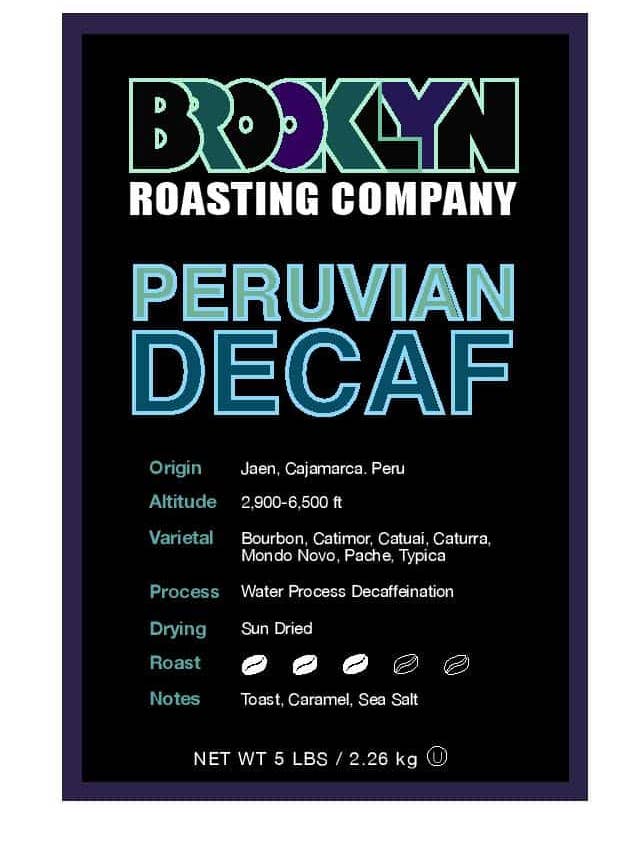 Café en grains entiers décaféiné Brooklyn Roasting Company, 5 lb pour la vente par Brooklyn Roasting Company