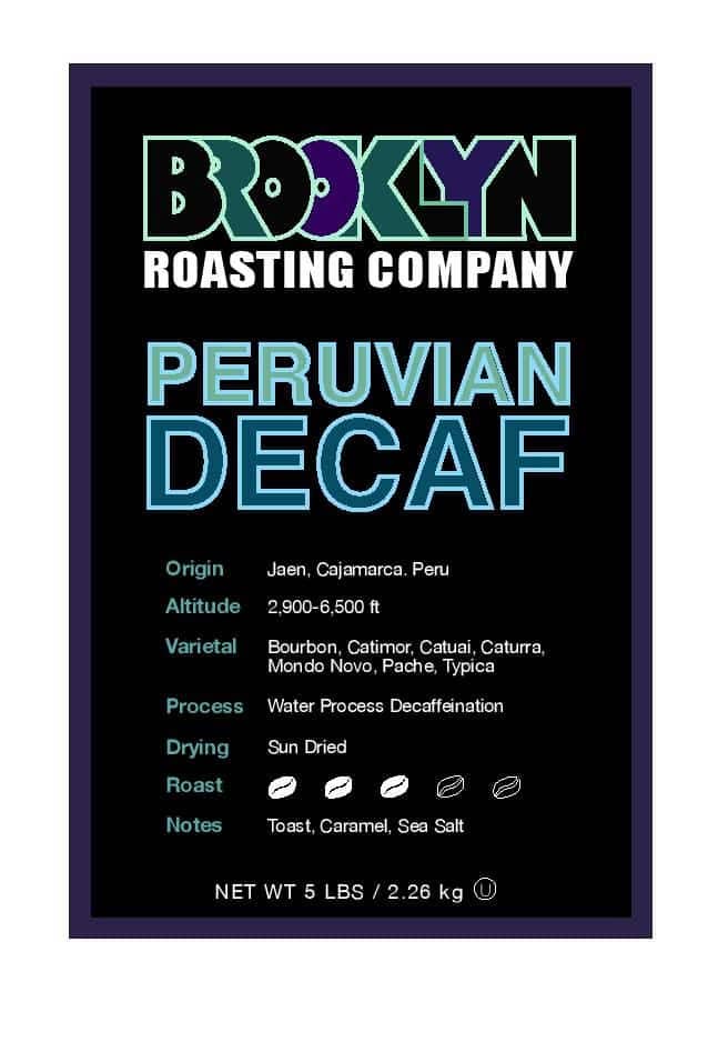 Brooklyn Roasting Company - Wholesale Coffee Beans - Brooklyn Roasting Company Decaf 5lb Whole Bean Coffee