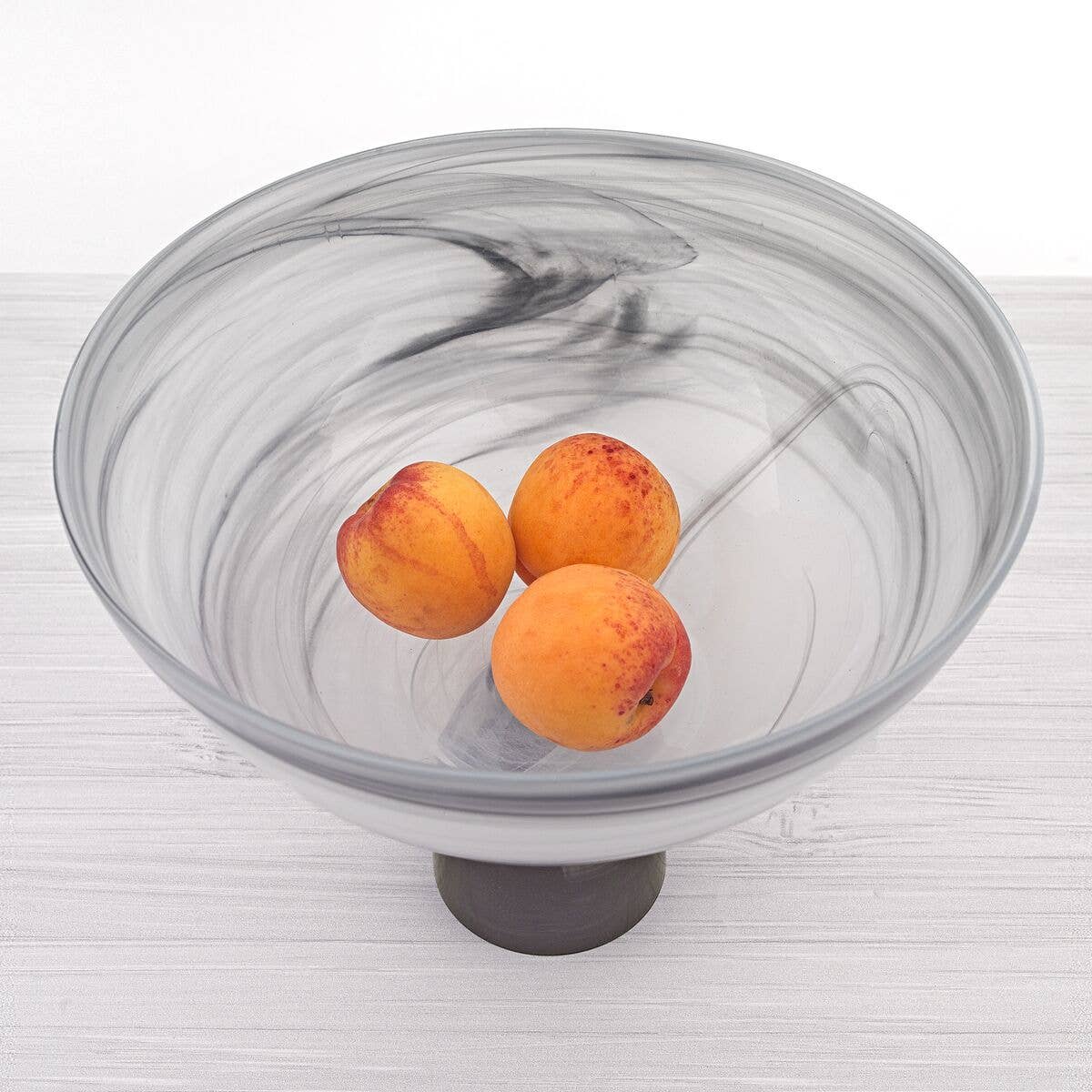 Badash - Wholesale Decorative Plate/Dish/Bowl - Milky Way Footed Alabaster Glass Centerpiece Bowl D10 x H72