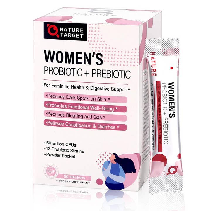 NATURE TARGET Probiotic+Prebiotic Powder for Women Gluten Free 30 Bags for wholesale by Nature Target