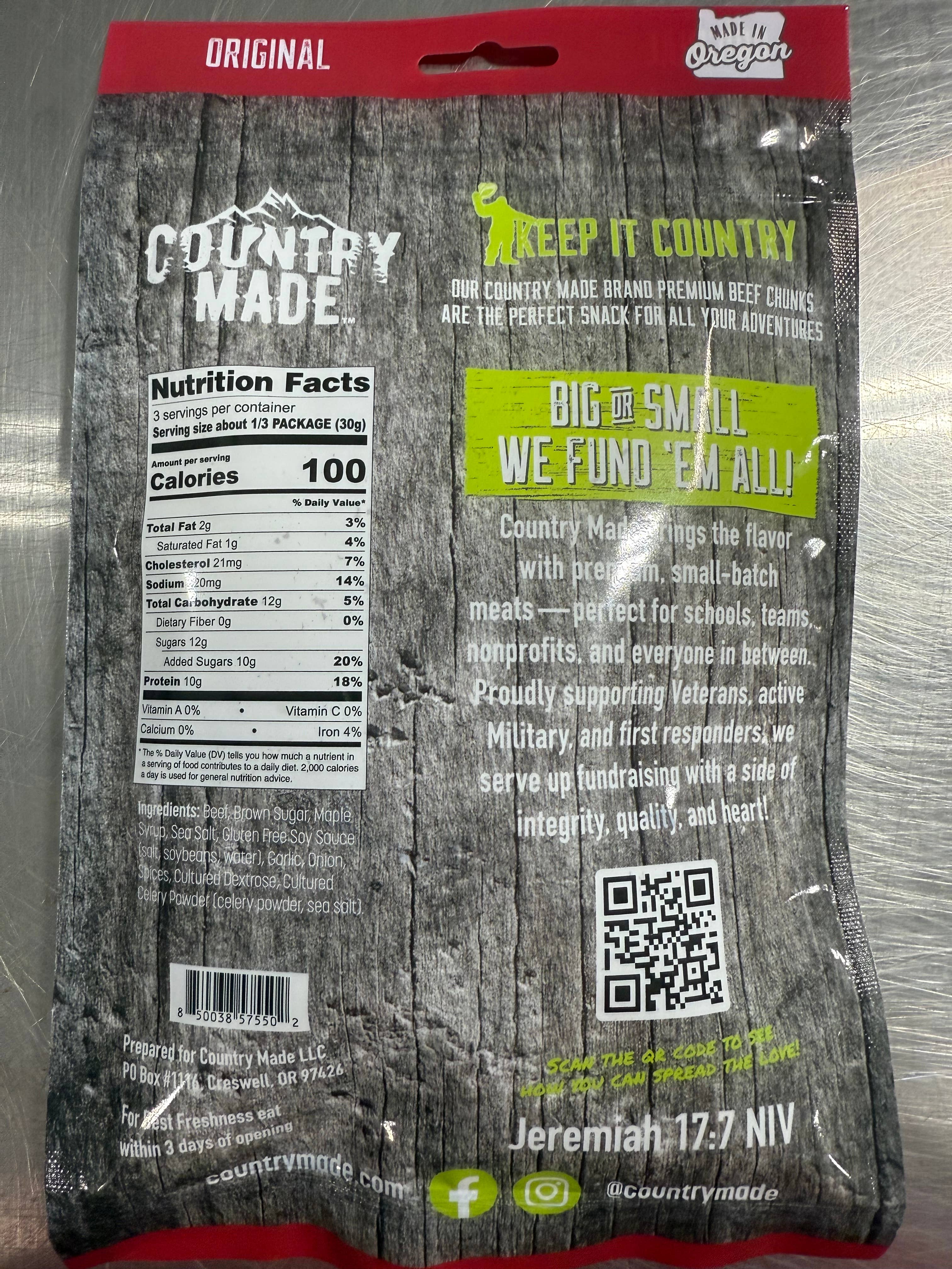 Country Made - Wholesale Jerky - Original Flavored Jerky1