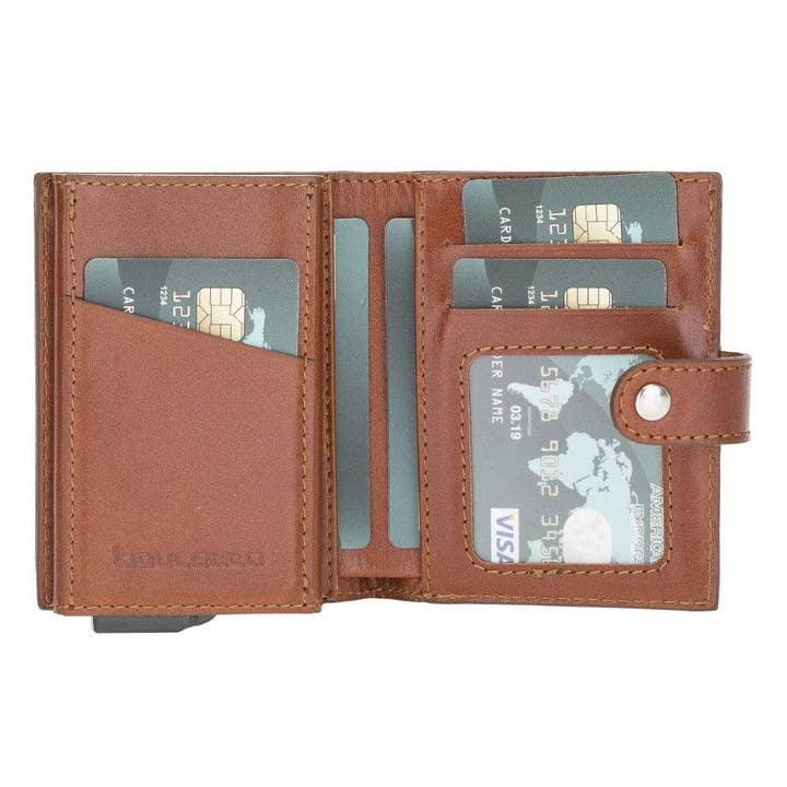 Bouletta - Wholesale Card Holder - Unisex - Palermo Zip Mechanical Leather Card Holder