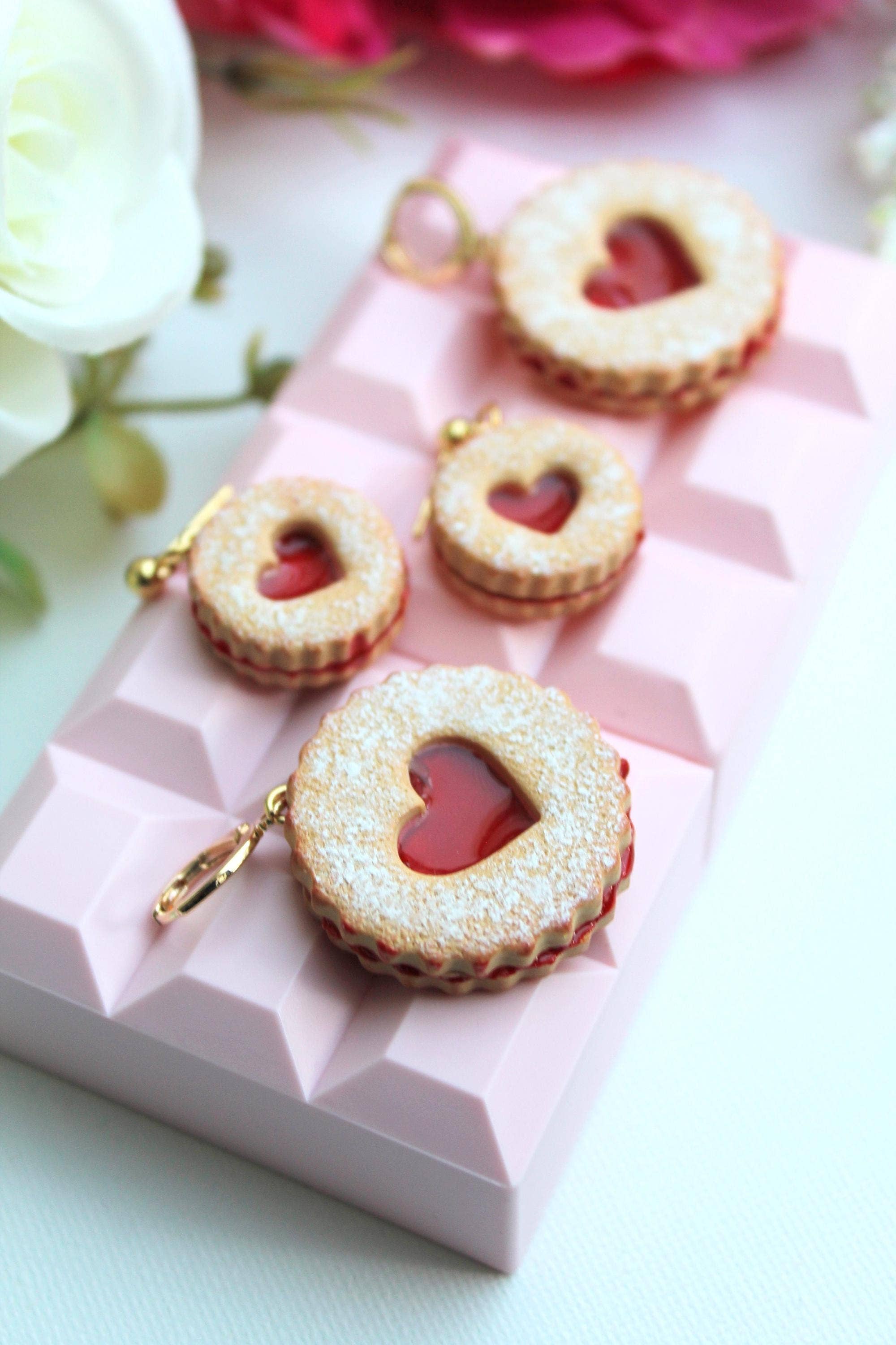 Studio Niani - Wholesale Dangle Earrings - Linzer Cookie Earrings, Cookie Heart Earrings, Cute Earrings4