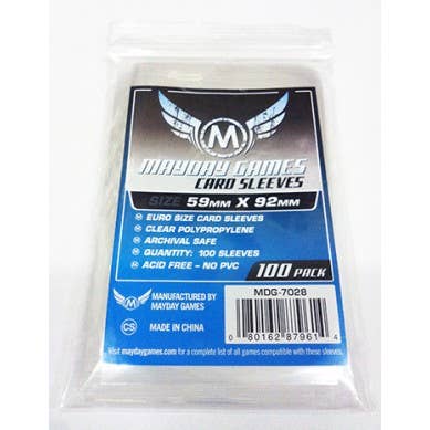 Mayday Games - Wholesale Card Game - Euro Card Sleeve - Pack of 100 - 59 MM X 92 MM1
