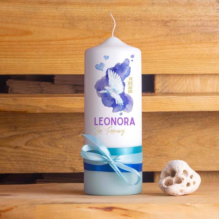 Fast ljus | Duva | 15 - 30 cm höjd | Personligt ljus för wholesale av Die Kerzenwerkstatt