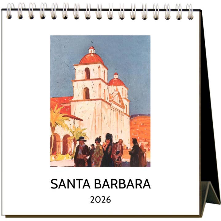 Found Image Press - Wholesale Calendar - Santa Barbara 2026 Desk Calendar