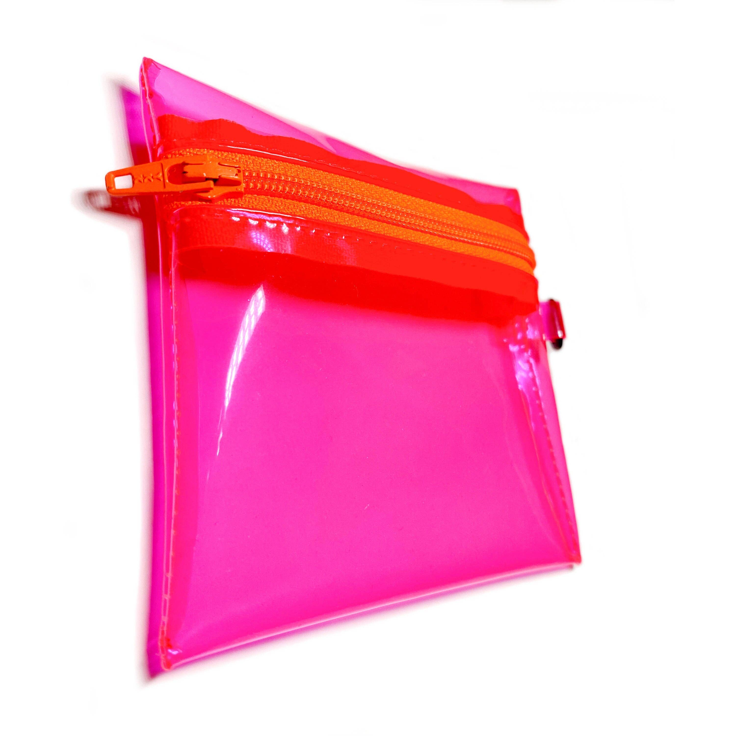 NEON SOL - Wholesale Coin Purse - Women's - Transparent Coin Pouch | neon pink1