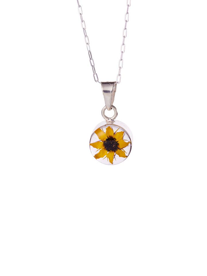 Collana Piccola Rotonda con Girasole per la vendita all'ingrosso da parte di Fresh Jewelry Co