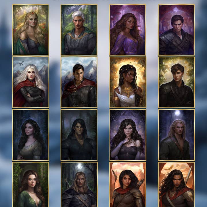 Reading Portal – Engroshandel Kunsttryk – Throne of Glass-karakterportrætsideoverlejringer™ - Del 2