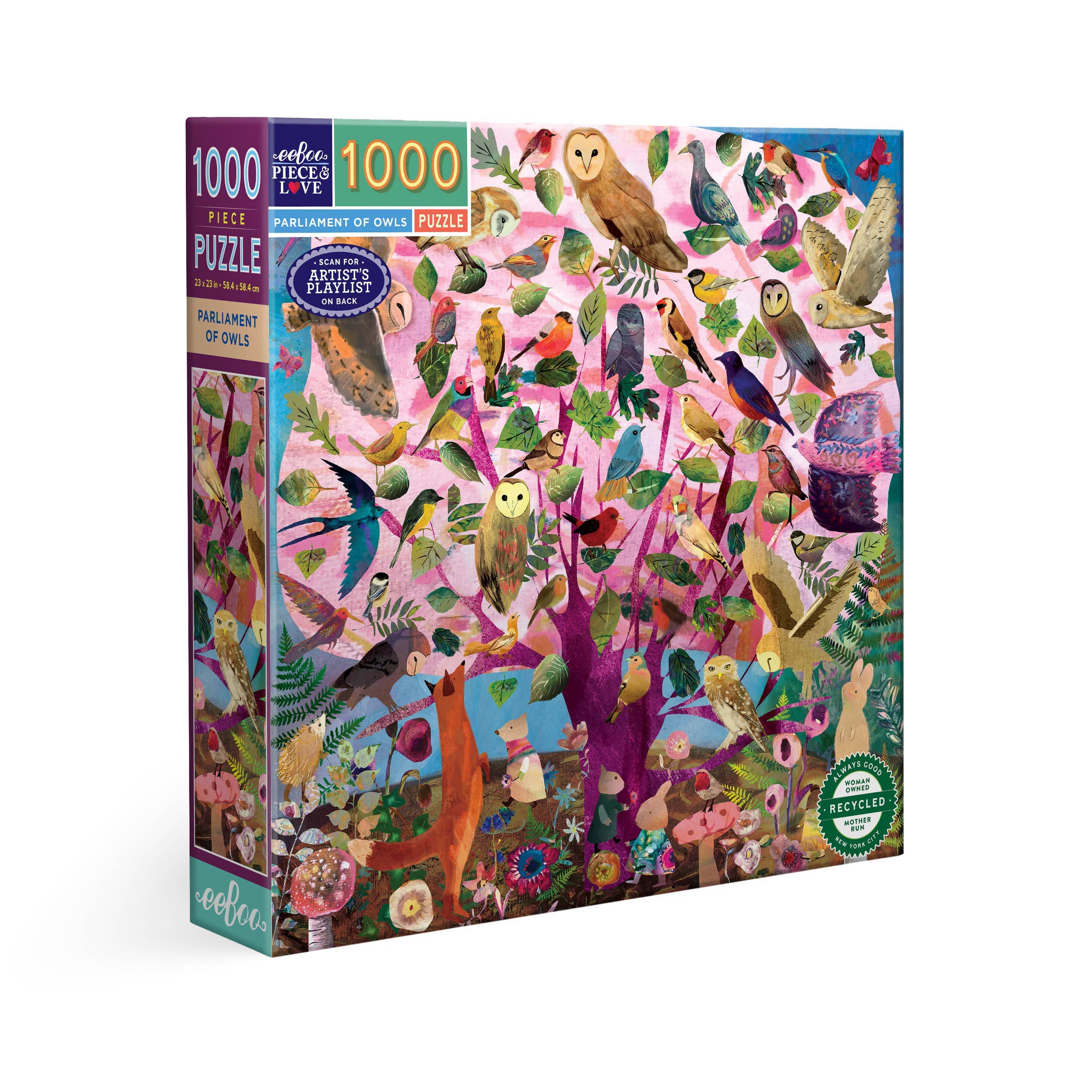 eeBoo - Wholesale Puzzle - Adult - Parliament of Owls 1000 Piece Puzzle