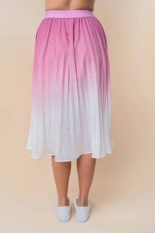 Mauve S40654 High Waisted Ombre Woven Skirt for wholesale on Faire4