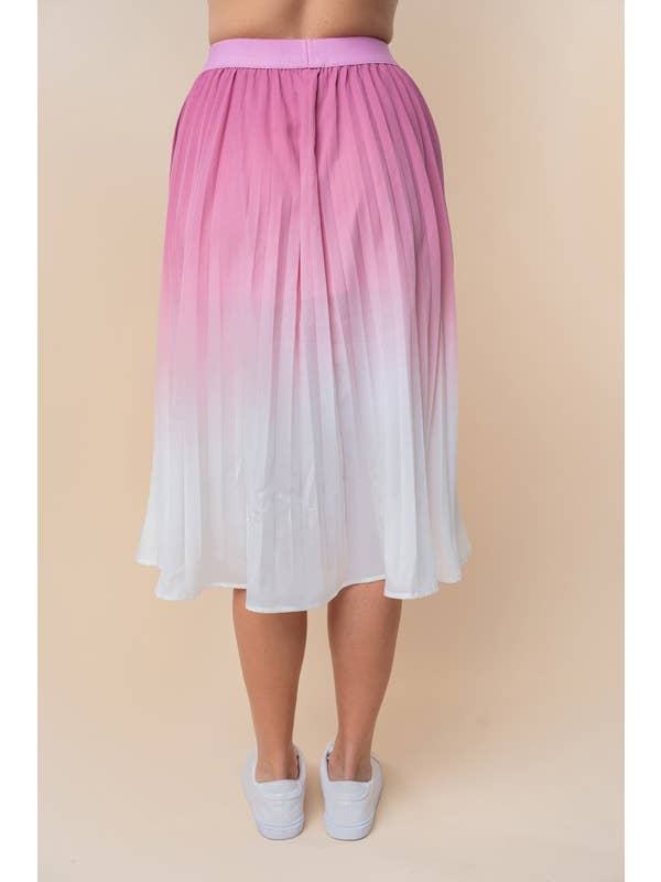 Mauve S40654 High Waisted Ombre Woven Skirt for wholesale on Faire4