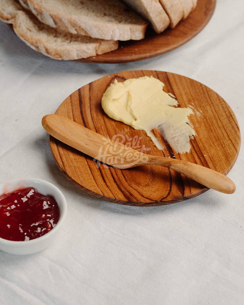 Bali Harvest - Wholesale Cheese Spreader - Teak Wooden Butter Spreader - Honey Jam Cheese Slicer Knife3
