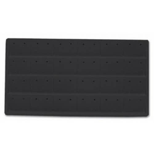 Flockad 24 par örhänge Tray Liner Insats Vit/Svart för wholesale av Zakka