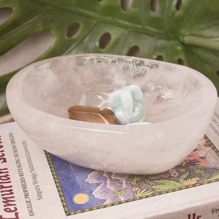 Tiny Rituals - Wholesale Decorative Plate/Dish/Bowl - Rare Clear Quartz Crystal Bowls - Large - 1 of a Kind