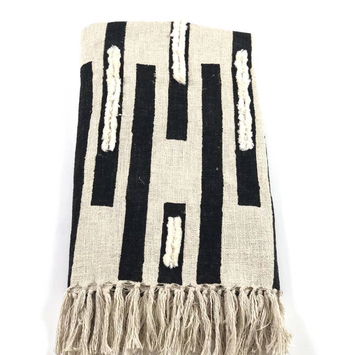 Bryar Wolf - Wholesale Throw Blanket - KUSHI Designer Blanket Throw Blankets Handmade Cream