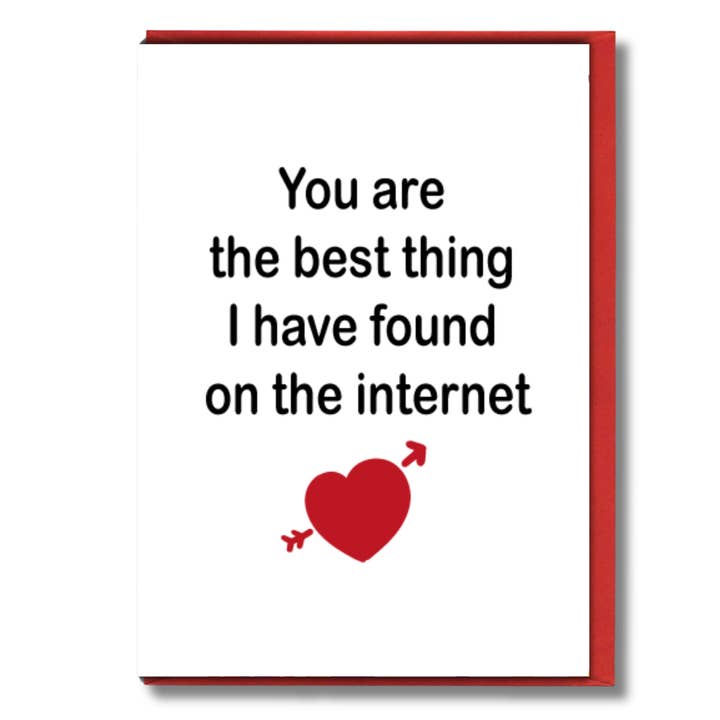 Cheeky Chops Cards & Wanky Candles – wholesale Valentine's Day card – Funny Rude Valentine Card Anniversary - Internet - V312