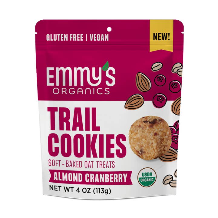 Almond Cranberry Trail Cookies 4oz Master Case (24 units) for wholesale by Emmy's Organics