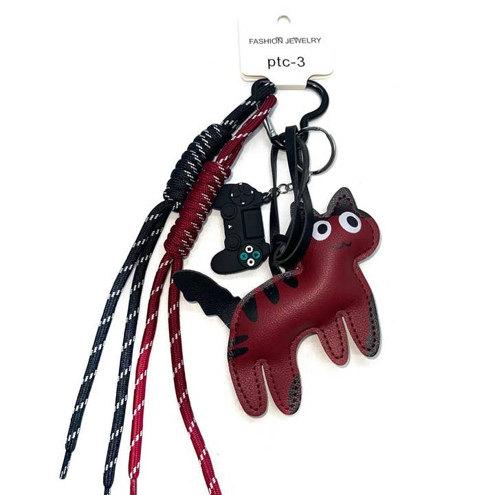 LINETA - Wholesale Keychain - Women's - PTC-3 Trendy keychain with cat pattern1