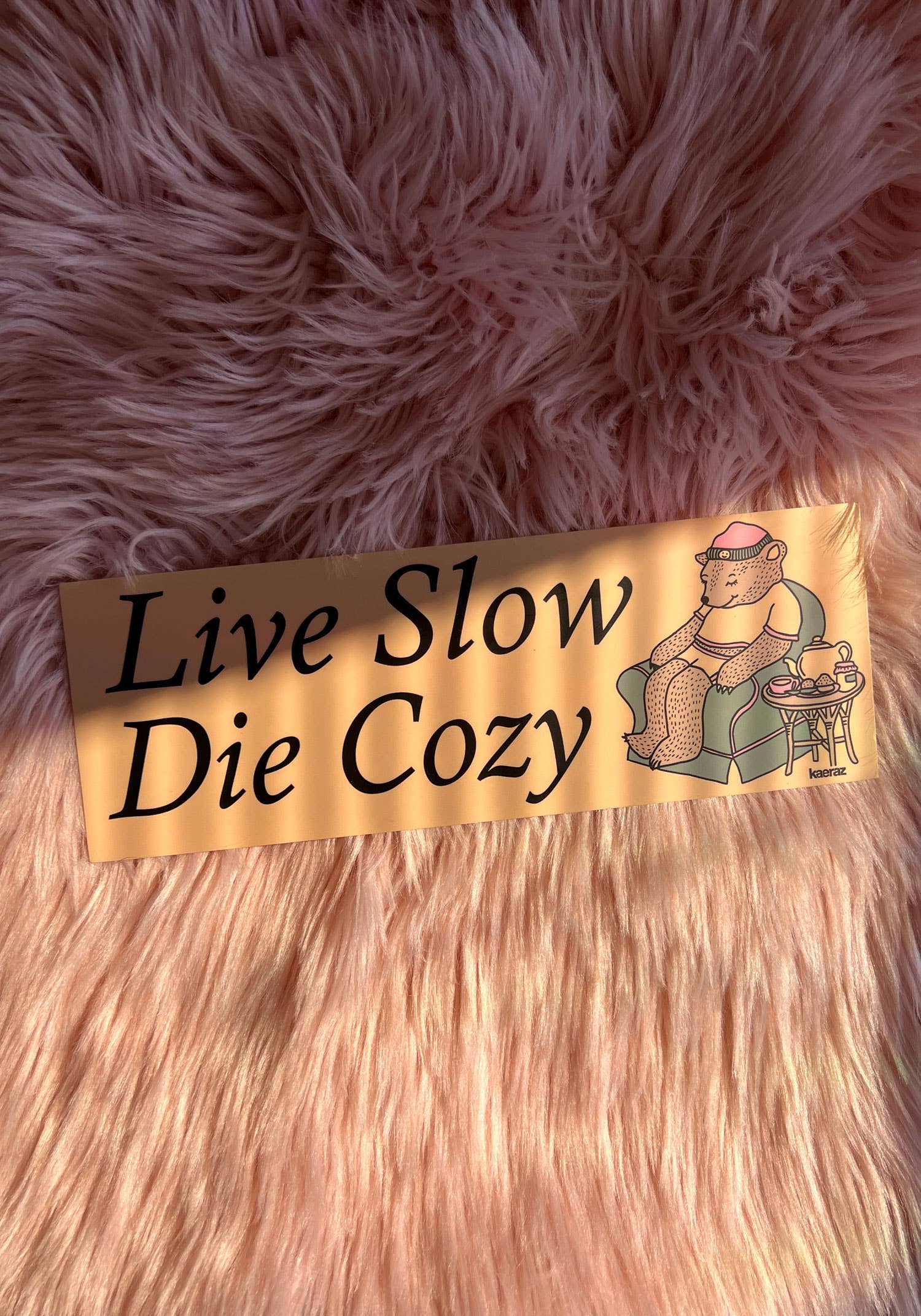 kaeraz - Vente Autocollant - Autocollant pour pare-chocs Live Slow Die Cozy1