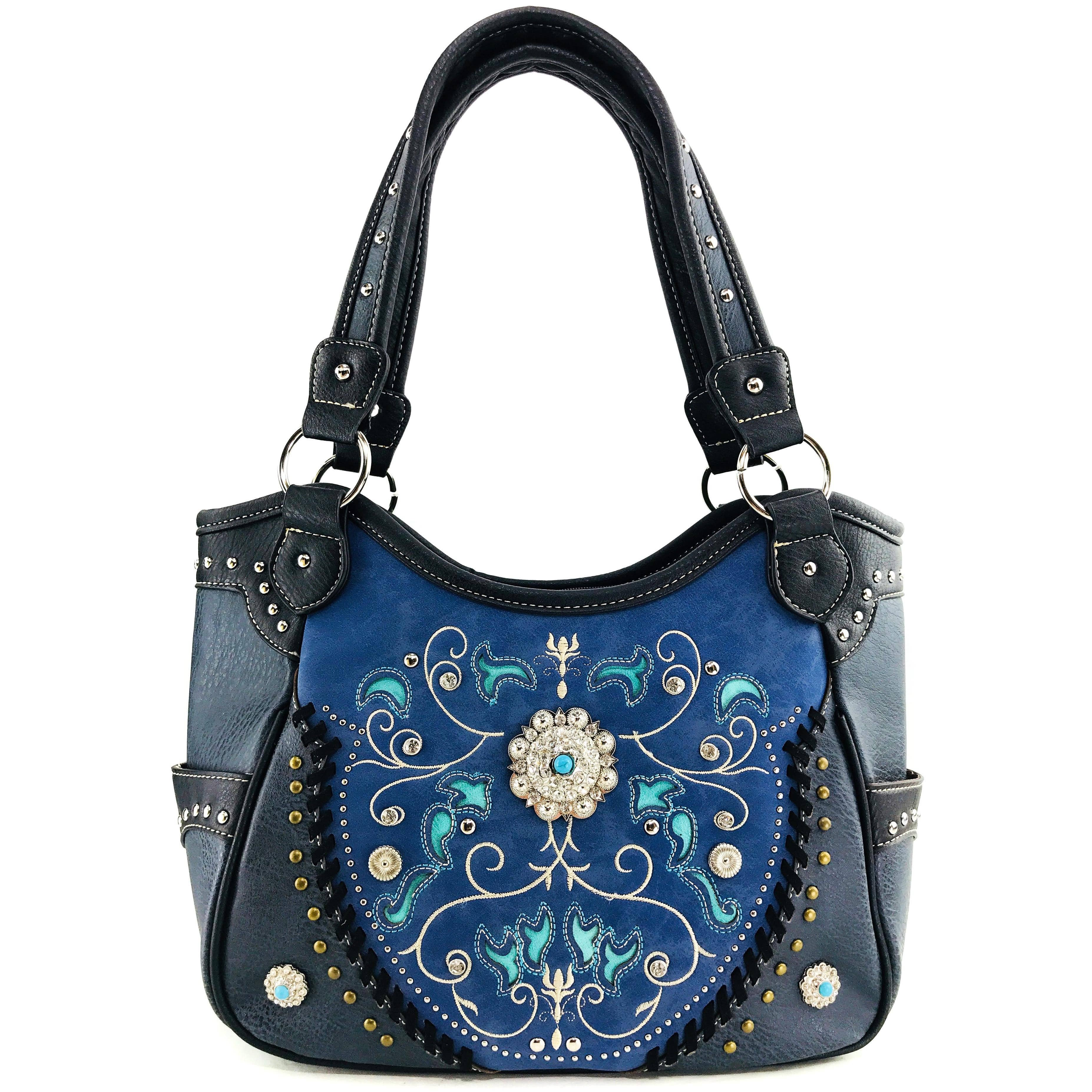 Lunar Deer - Wholesale Shoulder Bag - Women's - Western Concho Floral Tote Purse for Women1