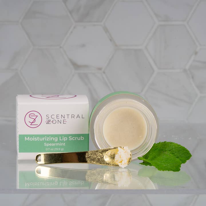 Lip Scrub, Spearmint for wholesale by Scentral Zone Clean Beauty