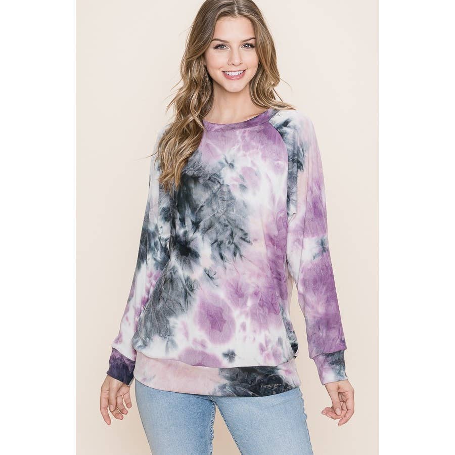 Reborn J - Wholesale Sweatshirt - Women's - TIEDYE LONG SLEEVE TOP0