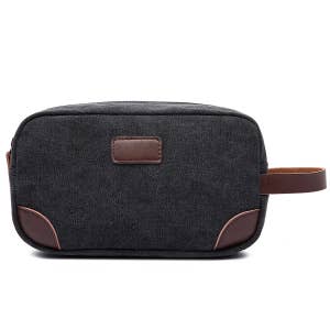 Campaign Waxed Canvas Toiletry Train Case
