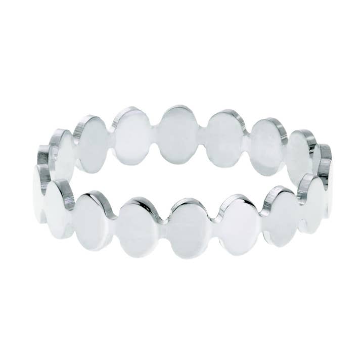 Anel fino de prata Kubik por atacado de Hissia