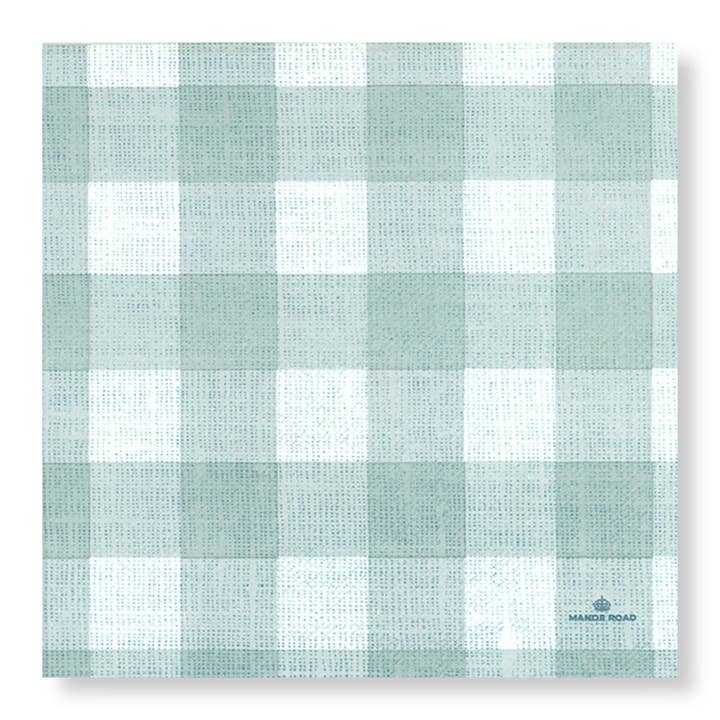 Linen (Gingham Duck Egg) Napkins - Dinner for wholesale by Manor Road