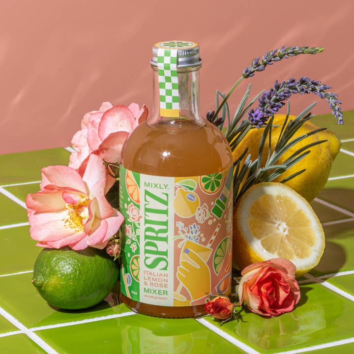 Mixly - Wholesale Cocktail Mix/Syrup - New! Italian Lemon & Rose Spritz Cocktail / Mocktail Mixer10