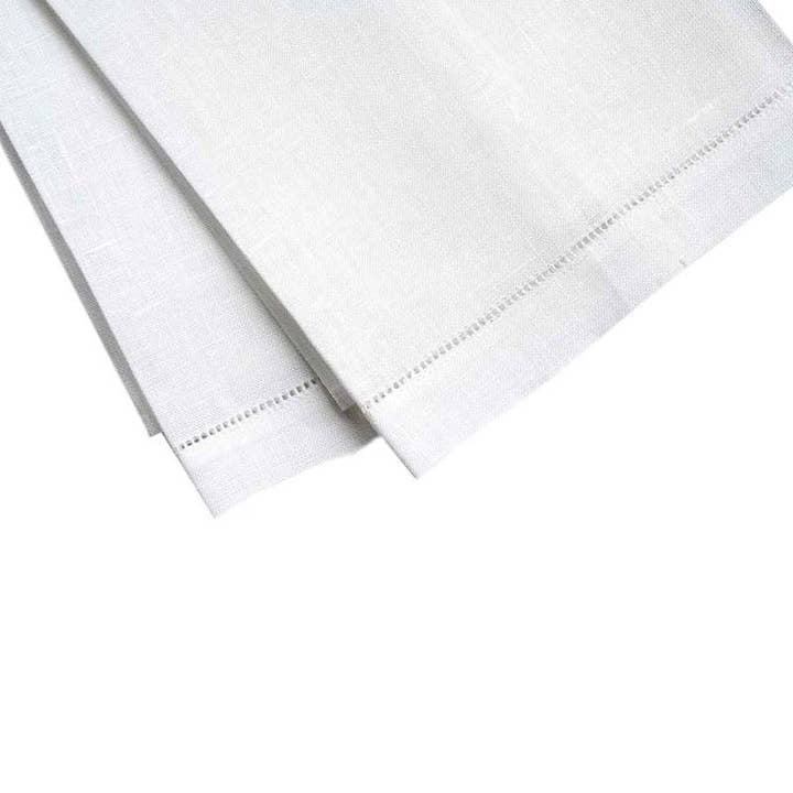 Garden Folly Fine Linens - Wholesale Hand Towel - Quintessential Linen Hemstitch Guest Towel2
