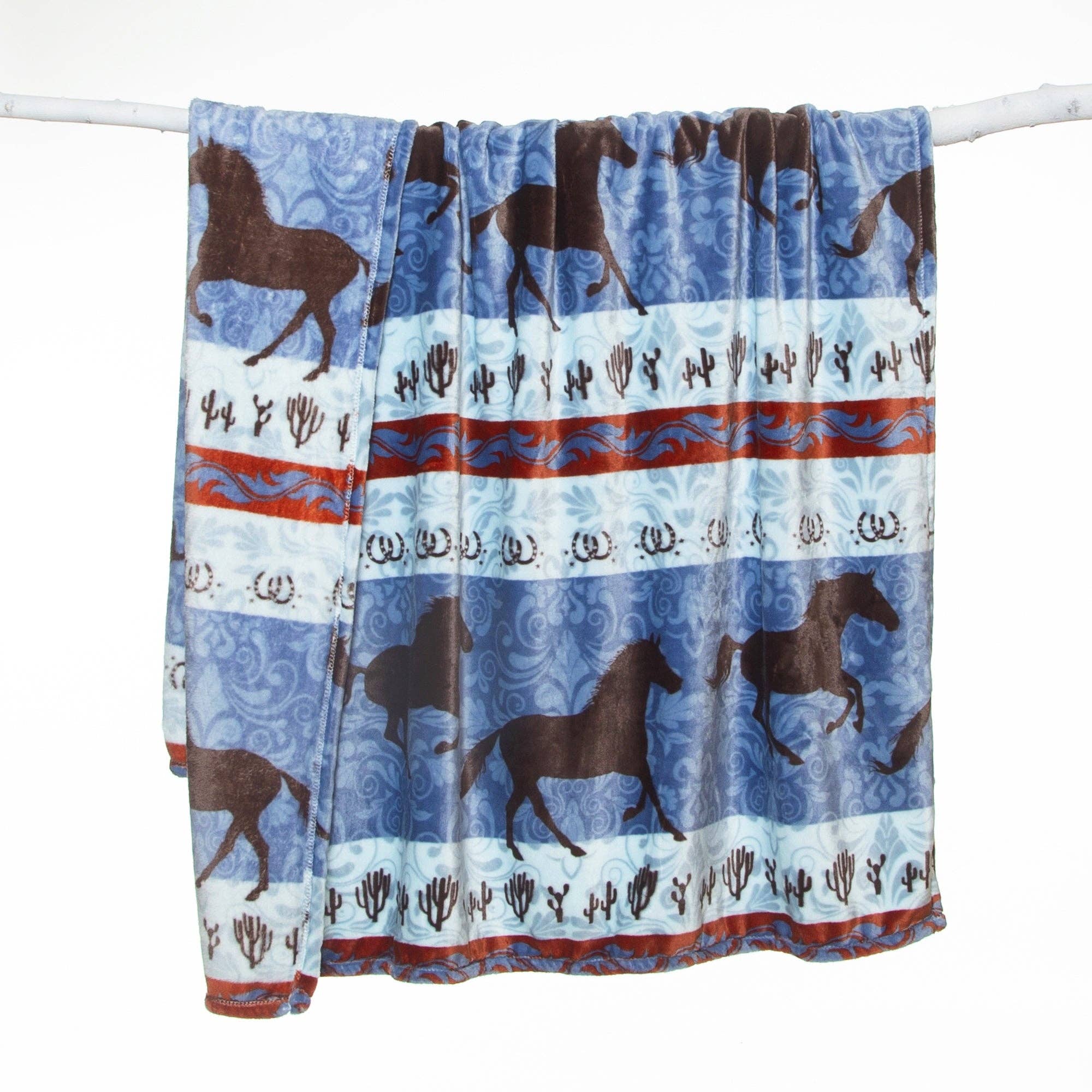 Carstens, Inc. - Wholesale Throw Blanket - Dancing Desert Horse Heavy Plush Throw1