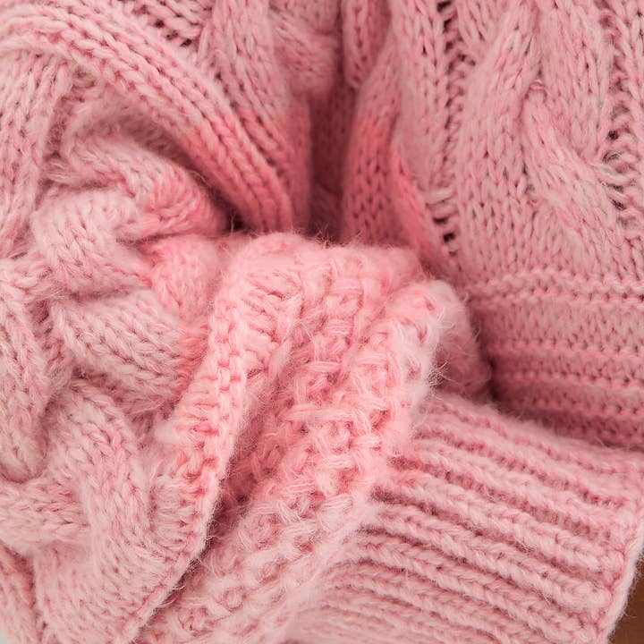 Cara & The Sky - Wholesale Cardigan - Women's - Alex Balloon Sleeve Cable Maxi Cardigan - Pink6